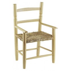 SEDIOLINA Petite chaise en bois avec siège en paille pour enfant blanc -  Cdiscount Maison